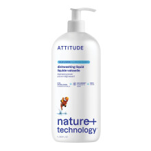 ATTITUDE Washing Up Liquid, EWG Verified, Plant-Based & Vegan Dish Soap, Naturally Derived, Wildflowers Scent, 1 Liter