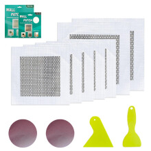 Haluway 11Pcs Wall Repair Kit, 6/4 Inch Self-Adhesive Patches with Sandpaper & Scrapers, Quick Wall & Ceiling Fix