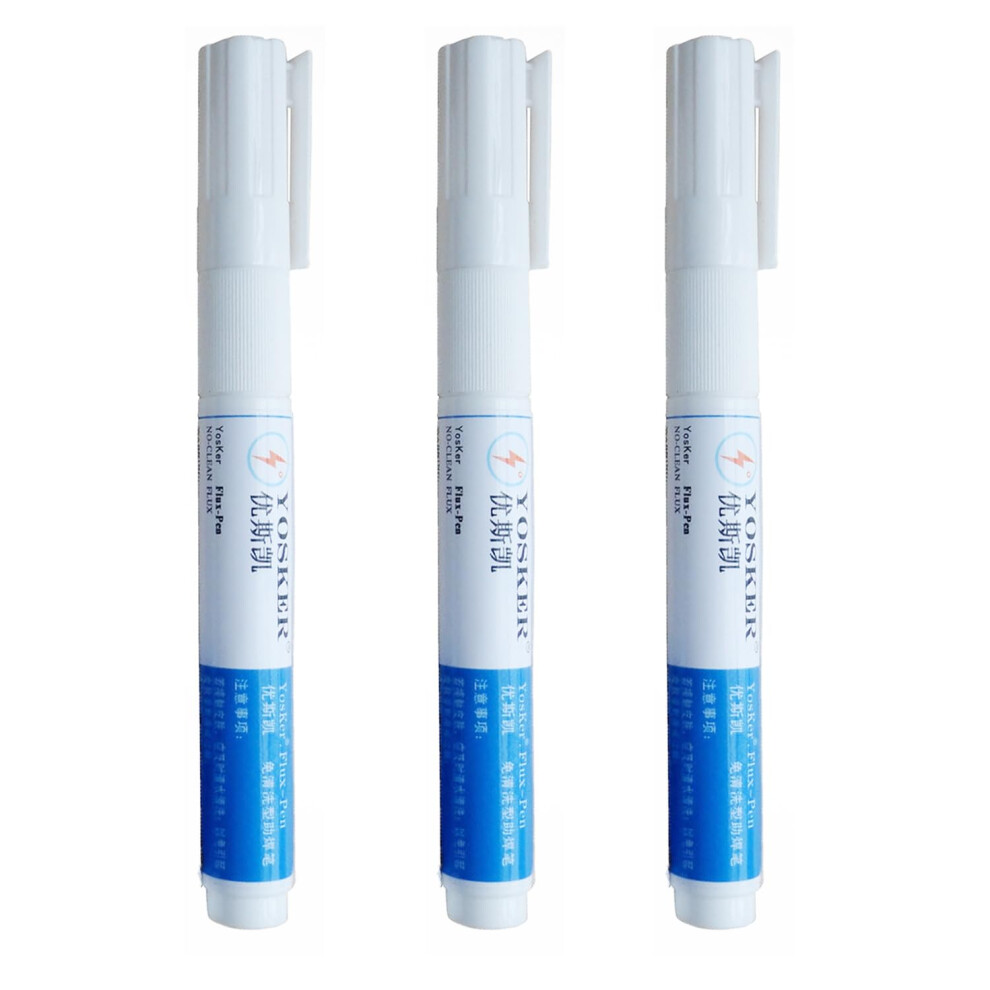 3Pcs No Clean Soldering Pen Rosin Solder Pen For Electronics Tabbing Wiring Solder, Welding Maintenance Of Pcb Board, Liquid Solder Pen 5051226656491