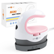 HTVRONT Mini Heat Press Machine - for DIY Heat Transfer Machine with Insulated Safety Base, Portable Heat Press for Iron On Vinyl, Tshirts, Crafts