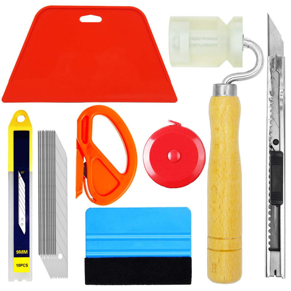 Ewrap Professional Wallpaper Tool Wallpaper Application Tool With Trimming Tool, Felt Squeegee, Hard Scraper, Tape Measure For Vinyl Wrap 5051226659478