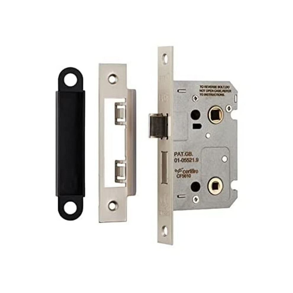 Eurospec Easi-T Bathroom Lock Bae5025sn Satin Nickel, 64 Mm Width 5051226658815