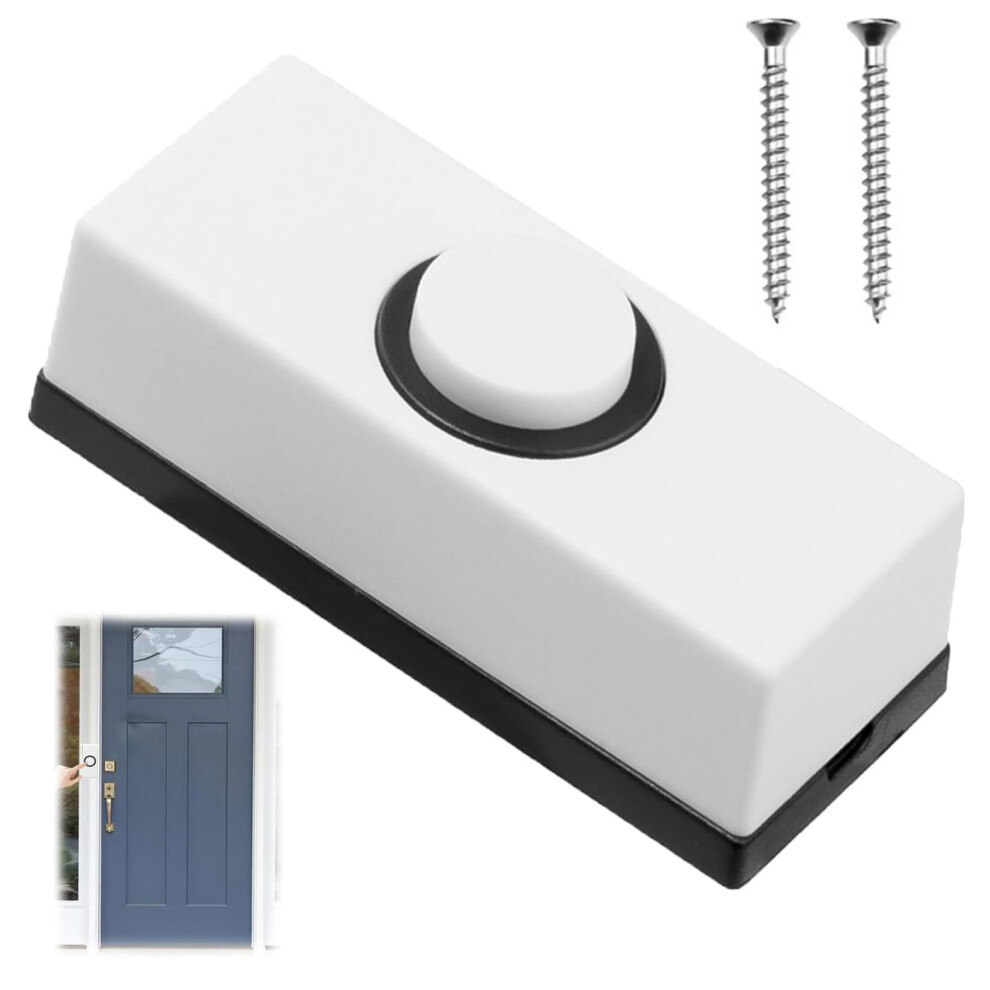 Wired Door Bell Push, Universal Wired Doorbell Button, Wall Mounted Doorbell Switch With 2Pcs Screws Fits Most Door Bell Chimes For Home Garage 5051226652462