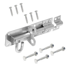 Brenton Bolt Sliding Door Lock for Bedroom Patio Door Security - 6” (152mm) Heavy Duty Zinc Plate Galvanised Gate Latch Garden Shed Gate Bolts for