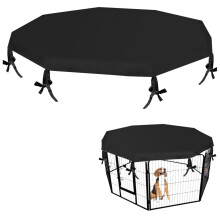 Kisbeibi Dog Playpen Cover,Oxford Cloth Outdoor Waterproof Foldable Sun Shade Playpen Cover Pet,8 Panels Pet PlayPen Dog Cage Accessory,Provide Shade