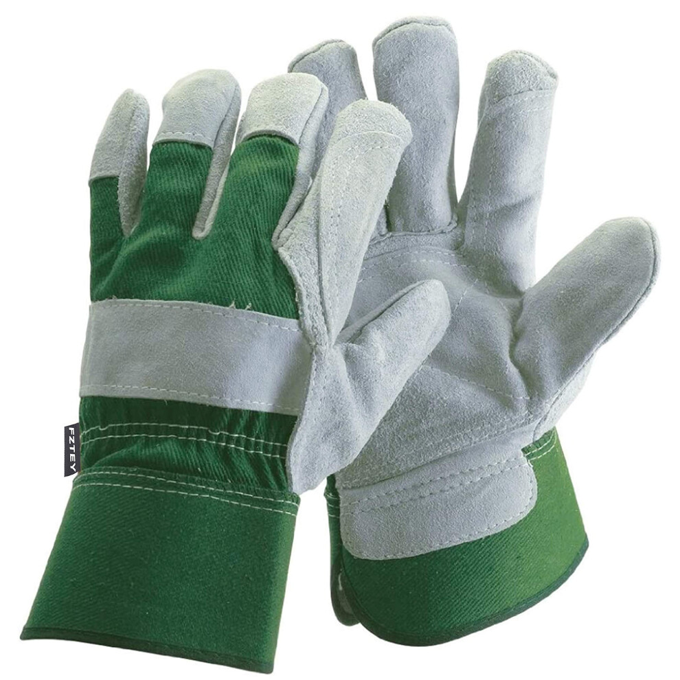 Fztey Work Gloves For Men And Women Lady Gift, Pruning, Yard, Farm,Building, Construction,Household Gloves (Xl, Green, 1) 5051226656378