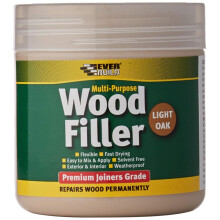 Everbuild Multipurpose Wood Filler – Suitable for Indoor and Outdoor Use – Sandable – Light Oak – 250ml