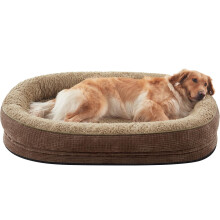 Pawk Large Dog Bed, XXL Orthopedic Memory Foam Dog Beds, Washable Dog Bed, Fits up to 54kg, Four-Sided Neck Pillow, Good for Mastiff, Giant Schnauzer