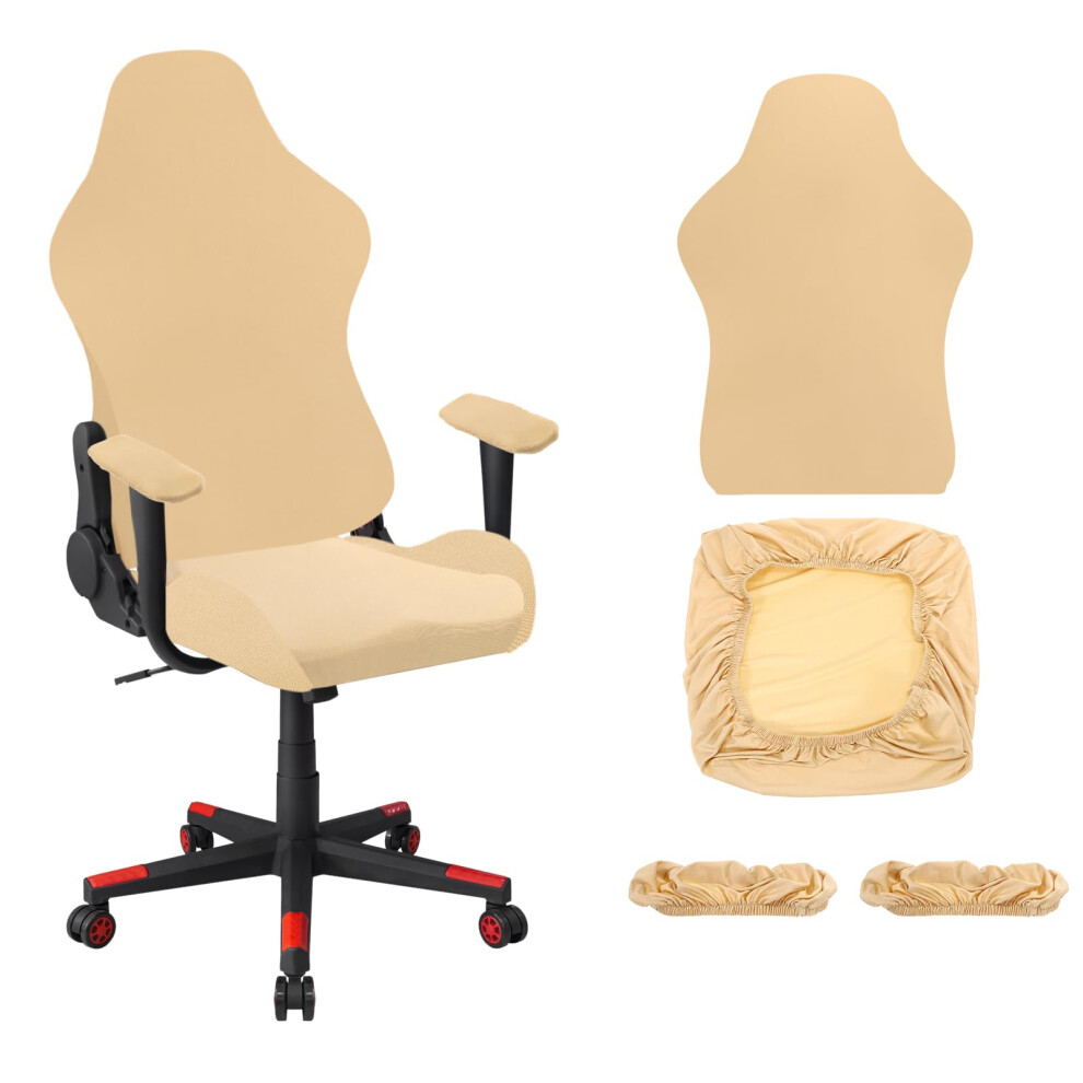 Gaming Chair Covers, Stretchable Office Computer Chair Slipcover With Armrest Covers Sourcing Map