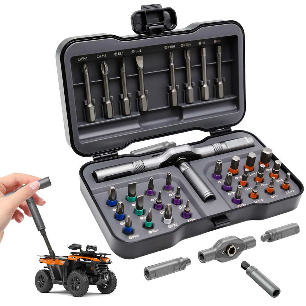 32-In-1 Magnetic Screwdriver Set Â Compact & Portable Ratchet Screwdriver With Switchable Bits For Versatile Use Â Ideal For Diy, Home Improvement 5051226648694