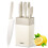 Knife Set, 7 Piece Kitchen Knives Set for Chef, Sharp Knife Set with Universal Plastic Knife Block 1