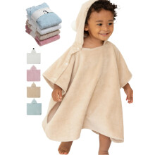 Konny Baby Bath Towels, Blankets, Gift for Baby: Cotton Hooded Poncho, Oeko-TEX, Ultra Soft & Quick-Dry, Boys & Girls(Beige, Large)