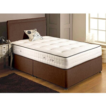 Somnior Beds Velvet Divan Base, Fabric, Black