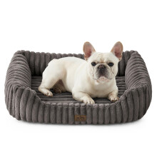COZY KISS Orthopedic Medium Dog Bed - Soft Washable Dog Sofa for Pet, Warm and Cute Faux Fur Rectangle Bed with High Surrounding for Big Cats & Small