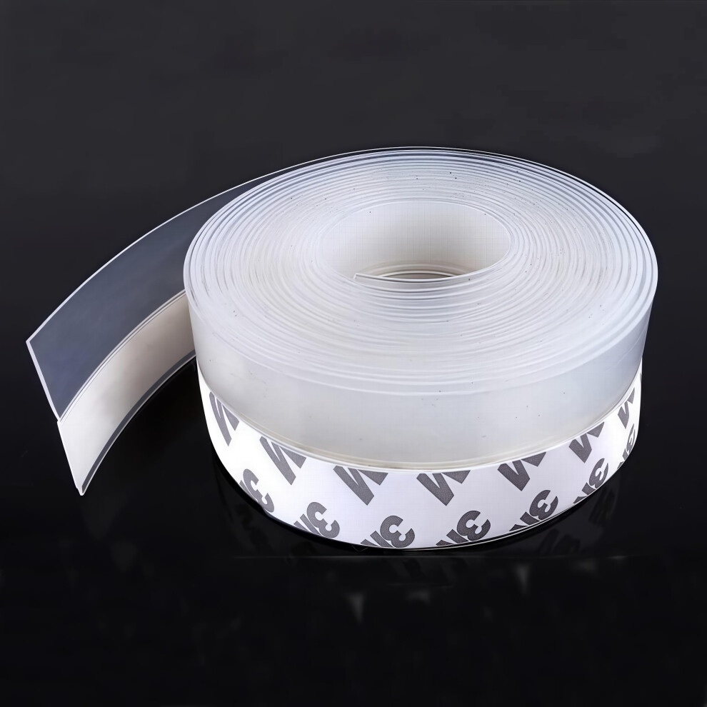Silicone Seal Door Strip Bottom - 8M/26Ft (W: 25Mm) Silicone Sealing Sticker Self Adhesive Weather Stripping For Gaps Of House, Glass Shower 5051226662362