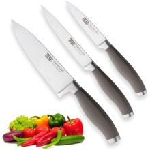 Taylors Eye Witness Syracuse Kitchen Knife 3pce Set - Paring 9cm/3.5”, Chefs 15cm/6” & Cooks All Purpose 13cm/5” Cutting Edge. Ultra Fine