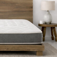 Starlight Beds King Size Mattress with Springs & Memory Foam - Grey Large Brick Model, 7 Inch Budget Mattress, Soft Support, 150x200cm