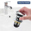 Pop-up sink drain with ceramic and copper overflow, universal sink waste fitting 5