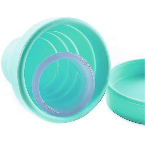 Collapsible Silicone Cup Foldable Sterilizing Cup for Menstrual Cups And Storing 2