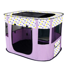 Floving Portable Doghouse Pet fence Foldable Pet playpen Rectangle Delivery Room Cat Nest Cat den Puppy house Kennel Closed Pets Tent with carry bag