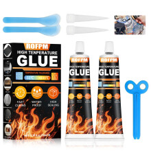 ROFPM Heat Resistant Silicone, Heat Resistant Glue, Heat Resistant Glue 50ml X 2 Pack