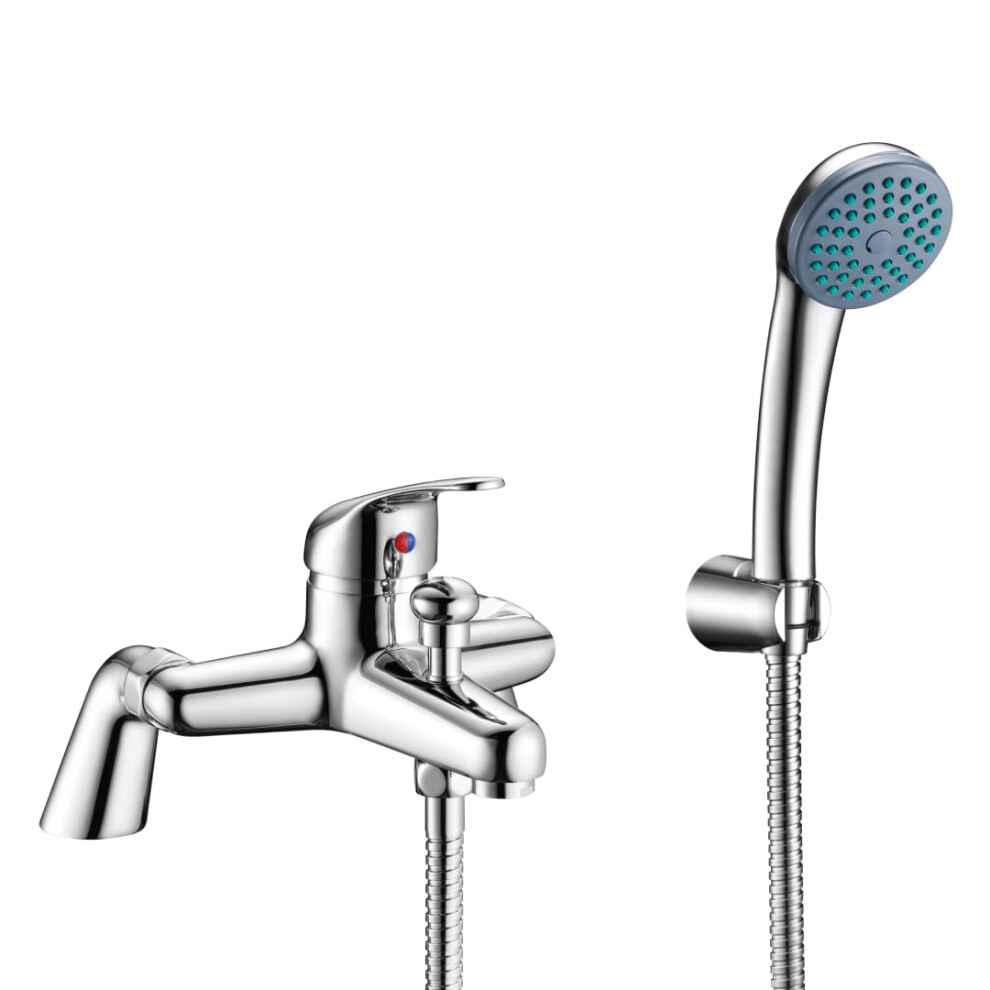 Veebath Bath Shower Mixer With Hose Pipe And Shower, Bathroom Tub Single Lever Mono Basin Shower Mixer, G3/4" Chrome Finished Taps 5051226654749