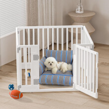 Gupamiga Puppy Playpen, Dog Playpen Foldable with Door, Puppy Run for Home, Solid and Smooth, Easy Installation, White (89 x 89 cm)