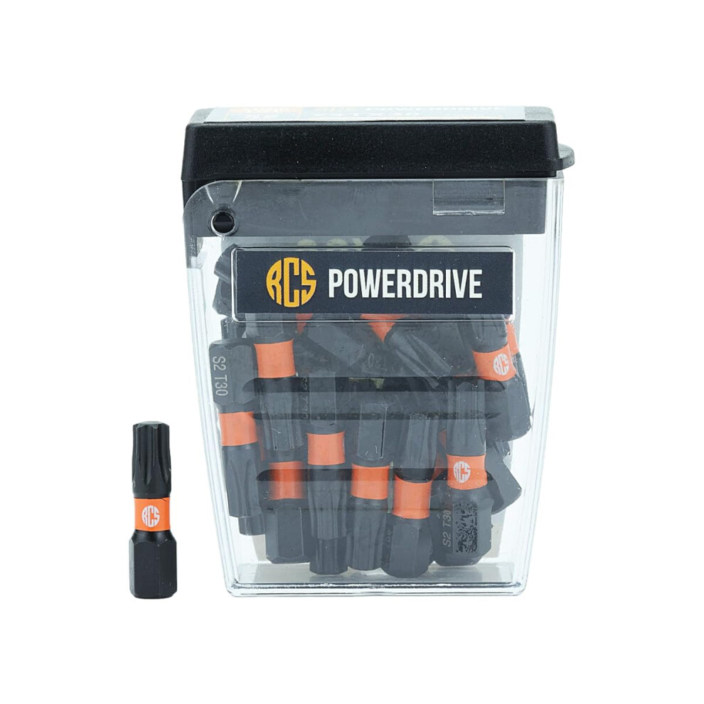 Rcs T30 25Mm Length Impact Screwdriver Bits (Tub Of 25) 5051226662607