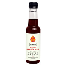Simply Blood Orange & Fig Winter Warmer Syrup, Nut Free & Halal Certified Flavoured Syrup for Hot Drinks (250ml)