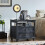 LELELINKY Farmhouse Bedside Table with 2 Drawers and Open Storage 1