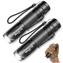 GEARLITE Torches LED Super Bright 2Pack, 2000LM LED Torch Rechargeable with 3 Lighting Modes, Long Battery Life
