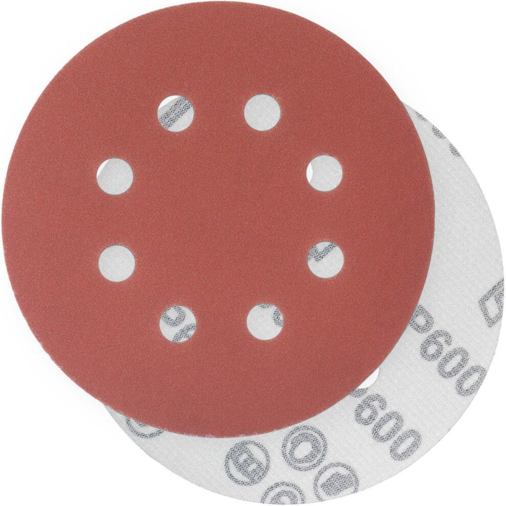 Yoiyee 600 Grit Sanding Discs Pads, 8 Holes, 125Mm/5-Inch Hook And Loop Quick Change Sandpaper Sheet For Random Orbital Sander, 20 Pack 5051226655869