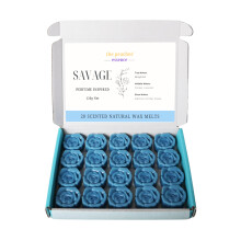 Savage Wax Melts: Highly Scented Flower-Shaped 20 x 6g Wax Melts, 100% Natural Soy Wax, Handmade, Vegan