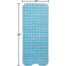 Tub Mat, 40 X 16 Inches Non-slip Shower Mats with Suction Cups And Drain Holes, Bathtub XKS
