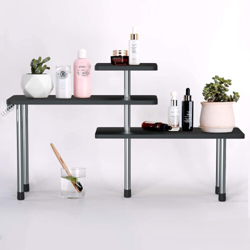 3 Tier Counter Corner Shelf Spice Racks Storage Organizer Kitchen Bathroom Table 2