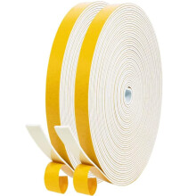 Weather Stripping Sealing Tape for Doors Windows, Self-Adhesive Draught Excluder Foam Tape, 6 mm (W) x 1.5 mm (D) / 20 m