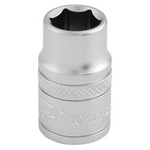 Draper Expert HI-TORQ 3/8" 10mm Square Drive Socket | 6 Point Metric Socket | Chrome Vanadium Steel Wrench Accessory | 16535