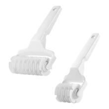2 Pieces Pastry Lattice Roller Cutter, Baking Plastic Accessories, Cookie Pizza Dough Roller Cutter, Suitable for Restaurant, Bakery