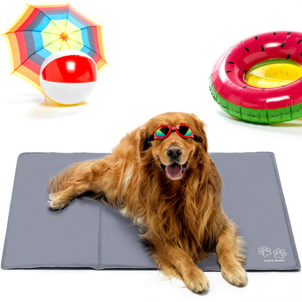 Lucky Paws Uk Dog Cooling Mat – Extremely Durable Pet Cooling Mat For Dogs – Ultimate Summer Comfort Cool Mat For Dogs To Avoid Overheating