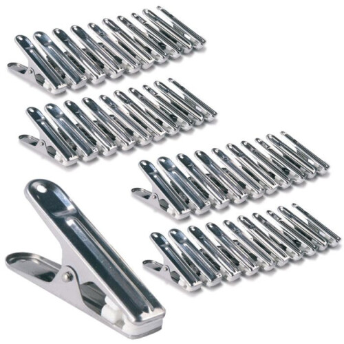 IDMARKET 40 stainless steel clothespins, unbreakable, durable, rust-resistant 1