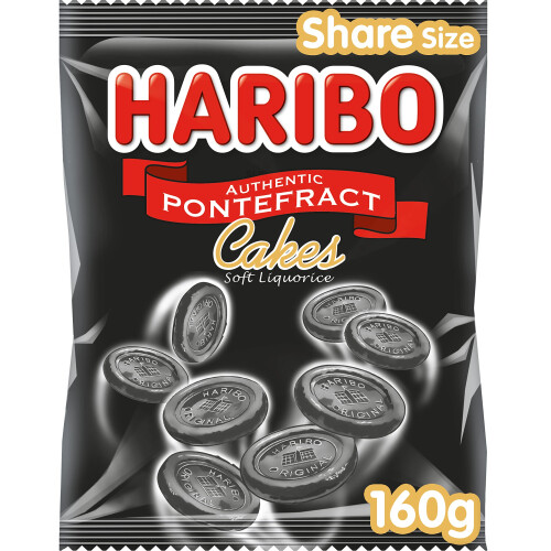 Haribo Haribo Liquorice Pontefract Cake 160g