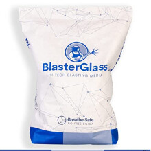 BlasterGlass Hi-Tech 10kg bag 40-60 Grit Abrasive Glass Sand Blasting Media for Blast Cabinets and Sand Blasting Guns - for Cleaning