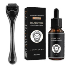 New Men Beard Growth Kit Facial Hair Beard Roller Moisturizing Face Oil 30ml A