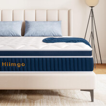 Hiimgo Hybrid Mattresses-26CM Small Double Mattress-Pocket Spring with Memory Foam Medium Firm Strengthen Edge Support