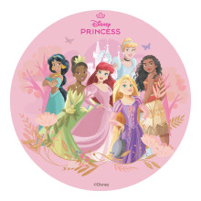 Dekora, Disney PrincessEdible Cake Topper, Decoration for Children's Birthday Cake, Round Wafer Disc 20 CM