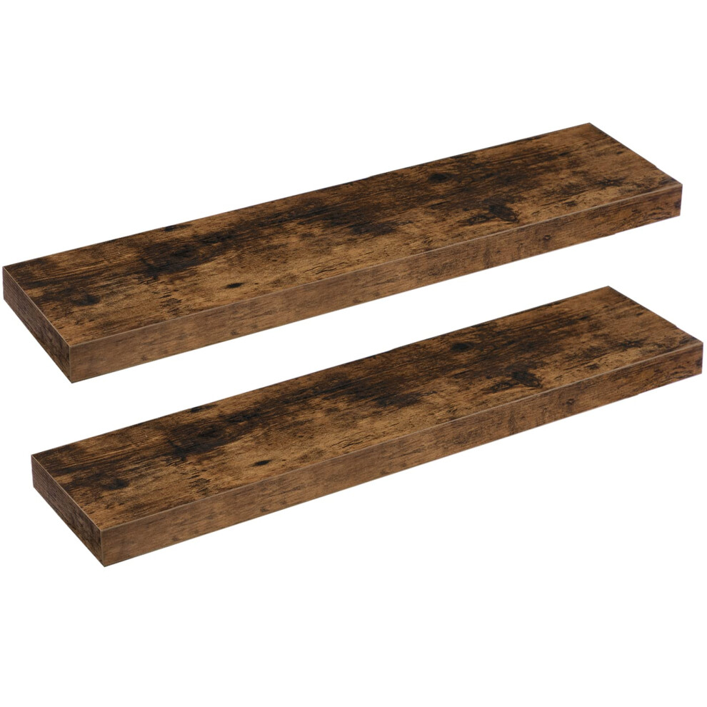 Hoobro Floating Shelves, Wall Shelves Set Of 2, Wall Mounted Shelves, 120 Cm, Wall Display Racks, Decorative Hanging Shelf, Wooden Shelves 5051226697784