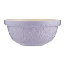 Mason Cash in The Meadow Mixing Bowl 24cm | 2 Litre Earthenware Bowl with Embossed Floral Design – Ideal for Dough, Pastry, Cake & Cookie Mixes | Di