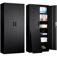 TaskStorz Metal Storage Cabinet, 180cm Metal Garage Cabinet with 5 Adjustable Shelves, Locking Storage Cabinets for Garage, Home, Office, Pantry