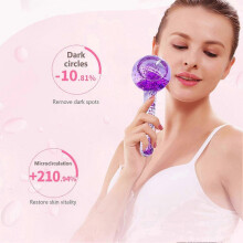 2PCS Globes Facial Roller Cold Hot Skin Massager Crystal Glass Ball for Redness Soothing Face Wrinkle Remover Beauty Care Tool 2025