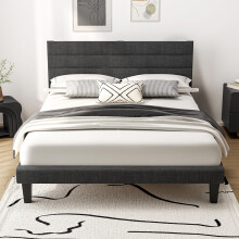 Bonnlo 4ft6 Double Bed Frame - Noise-Free Upholstered Platform Bed wit